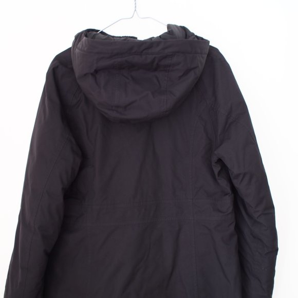The North Face black double breasted down winter coat parka with hood - Picture 7 of 10